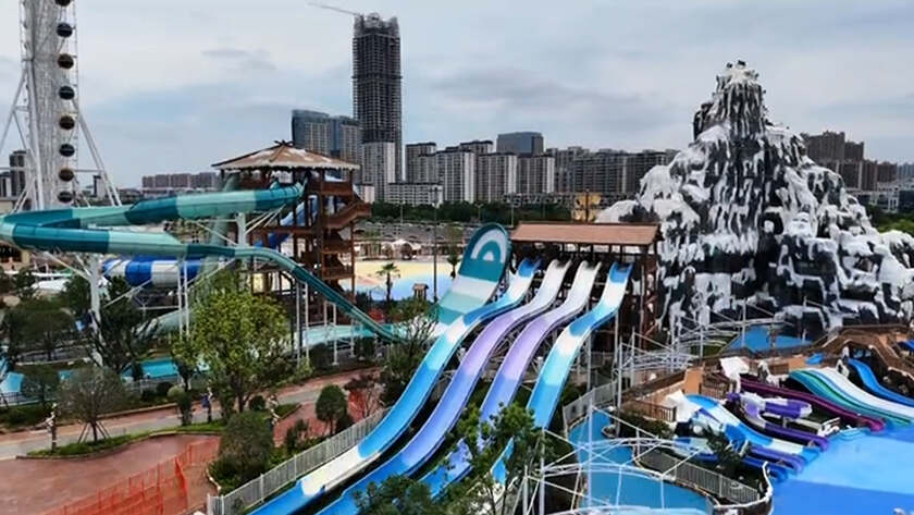 赣中首座综合性现代主题乐园！江西吉安欢乐世界水上游乐设备进入试滑验收阶段